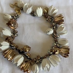 J.crew metallic - floral embellished NECKLACE